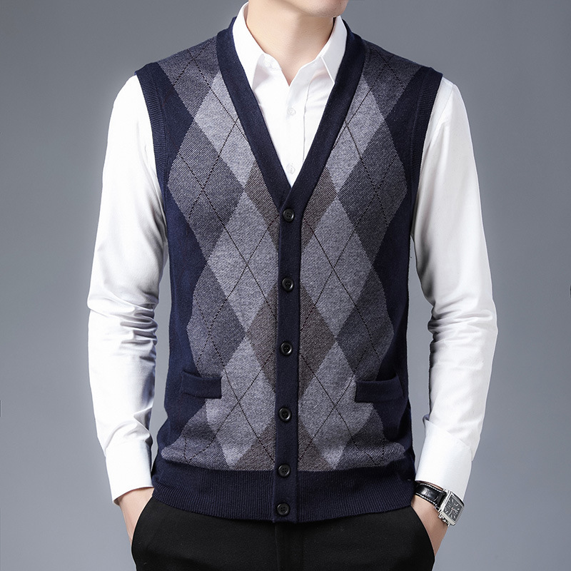 Woolen knitted cardigan