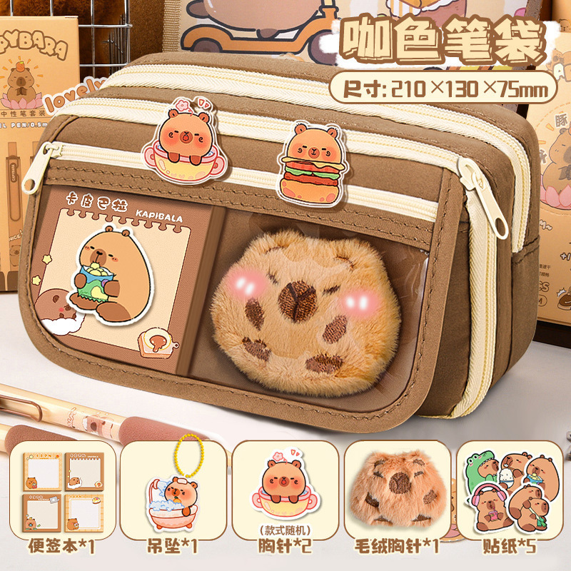 Estuche de lápices grande para niñas, escuela primaria, multifunción