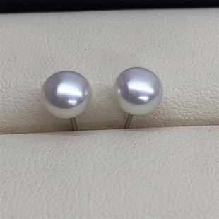 Super Bright Small Bulb 6A Natural Freshwater Pearl Ear Needle s925 Sterling Silver Basic Simple Commuter Women's Earrings