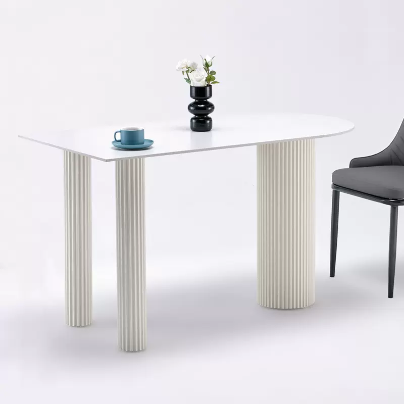 岩板餐桌小户型岛台小户型一体现代简约家用奶油风靠墙饭桌