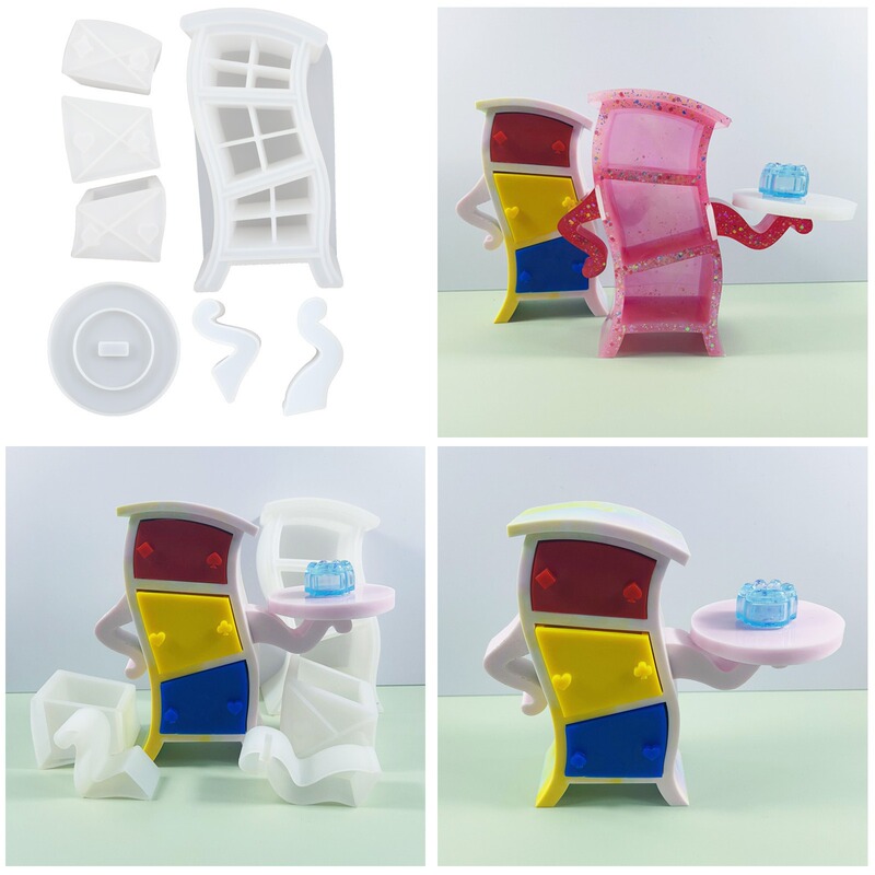 太った女の子diyツイスト引き出しキャビネット収納ケース点滴金型ツイストキャビネットアクセサリー収納キャビネットシリコン金型|undefined