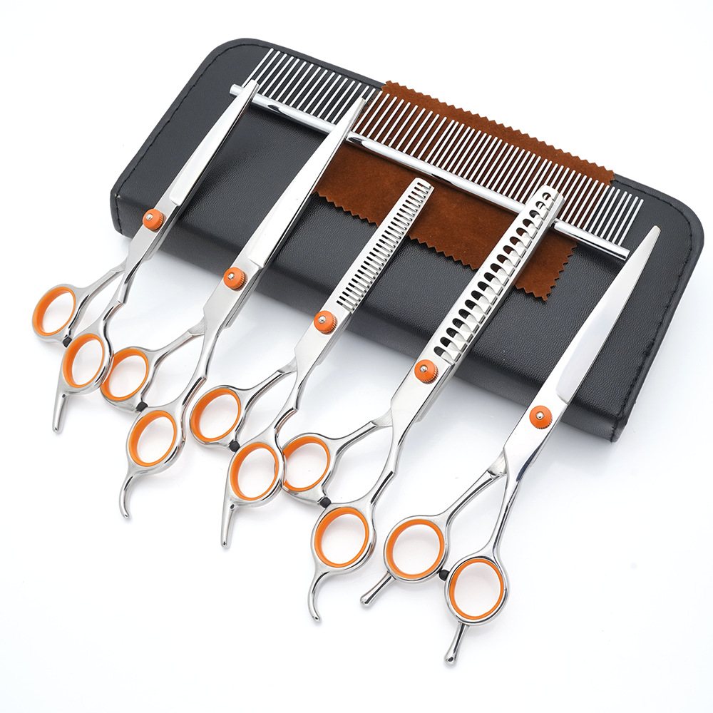 Tijeras de aseo para mascotas, tijeras de corte de pelo de acero inoxidable, tijeras especiales para perros, tijeras de dientes delgadas, tijeras de hueso de pescado, tijeras de corte de pelo de gato