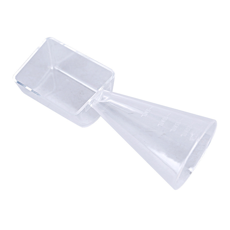 Cuchara medidora escala taza de medición cuchara de doble cabeza taza de doble propósito PP suministros experimentales peluquería belleza Marea en polvo plástico transparente belleza