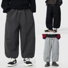 男童加绒卫裤2025冬季新款韩版儿童运动裤宽松中小童束脚长裤子潮