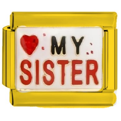 5926-SISTER gold on white background