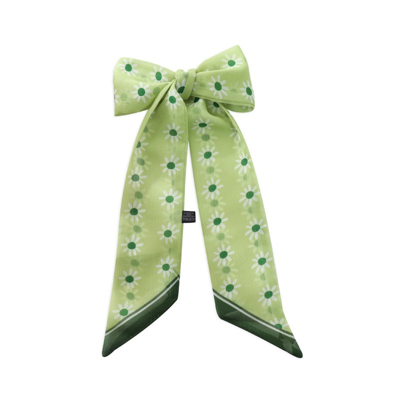 Verano delgada estrecha larga bufanda de seda Cinturón Verde banda de pelo cinta corbata bolsa accesorios de gasa decorativa trenzada corbata de pelo