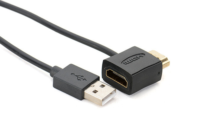 Auxiliary reinforced power supply adapter with USB interface 50cm standard interface HDMI male-to-female adapter 0.5 m