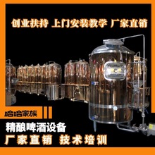 精酿啤酒机械 二手精酿啤酒生产灌装设备 自制啤酒加工设备