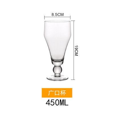 Taza de vidrio transparente creativa irregular en forma especial taza de jugo internet celebridad té de la leche postre bebida fría taza batido taza