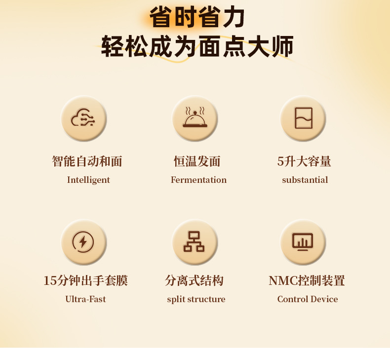 协力和面机家用小型自动揉面机面粉发酵恒温醒面和面搅面机厨师机