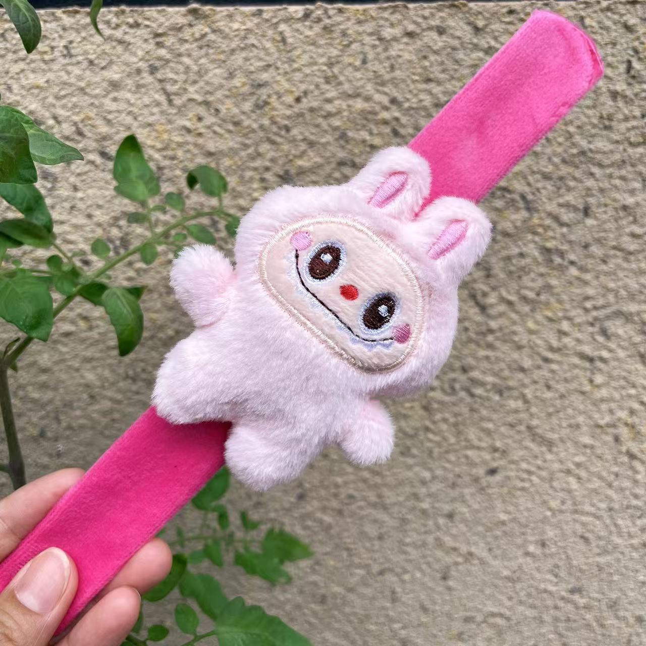 Muñeca creativa Panda raqueta anillo pulsera niños muñeca de peluche juguete bicicleta accesorios boda regalo de mano