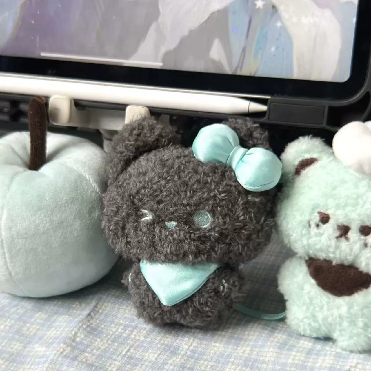 Mint plush pendant, doll, keychain, Birthday gift