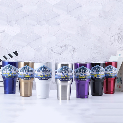 Ice Boss Food-Grade 304 Stainless Steel Thermos: Dual-Use Summer Coffee Cup—Refrigerates & Keeps Drinks Cold—Portable for Car Use