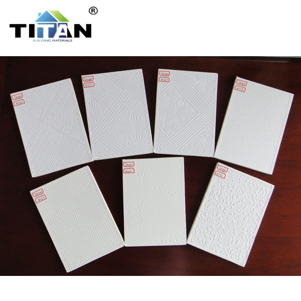 Techo de techo de placa de yeso de pvc 600*600 tablero limpio tablero laminado chapa a prueba de humedad