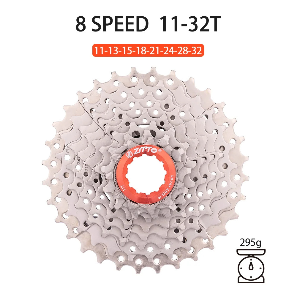 8 velocidades 32T plata