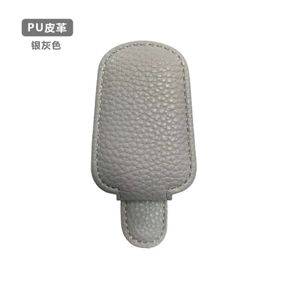 Car Glasses Clip/Bill Clip Sunglasses Clip, Multifunctional Leather - gray-pu
