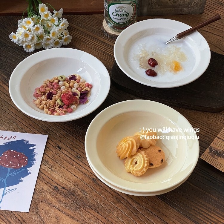 Ins Sugar Water Bowl Dessert Bowl Smoothie Bowl Fruit Salad Bowl Household Ceramic Bowl Ice Cream Bowl