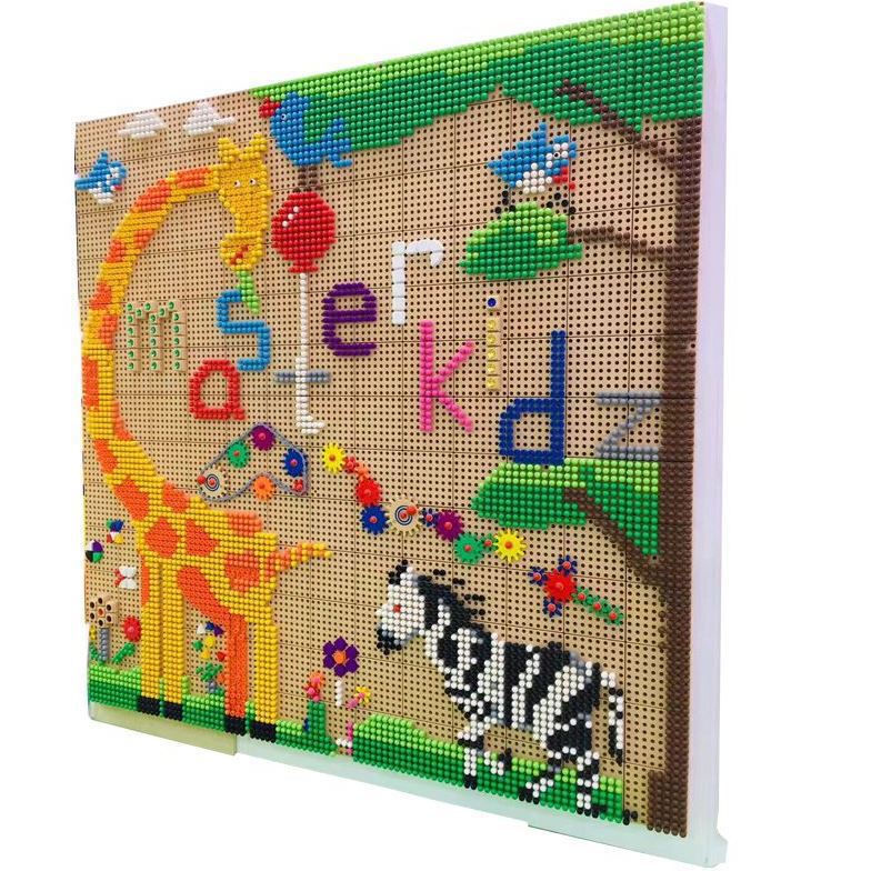 幼儿园墙上墙面玩具洞洞墙插珠墙插孔百变游戏墙木质积木墙装饰|undefined