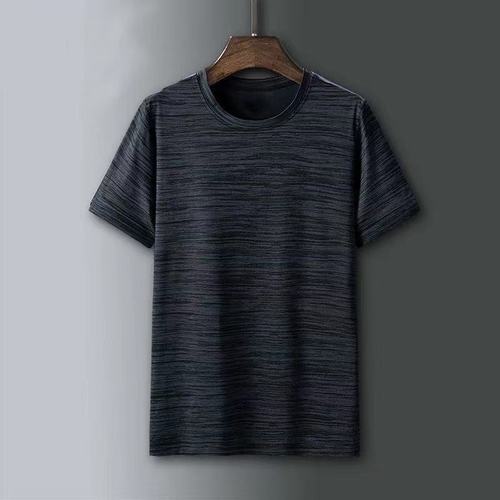 Fashion Ice Silk Short Sleeve Summer Men's Short Sleeve Mesh T-Shirt Ice Silk Quick Dry Men's Large Size Loose Top