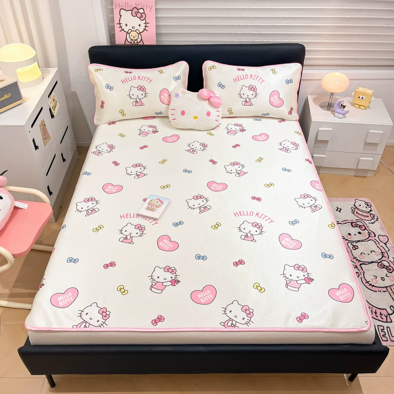 Sanrio, шелковистый мат, летний комплект, детский лист, набор из 3 шт.