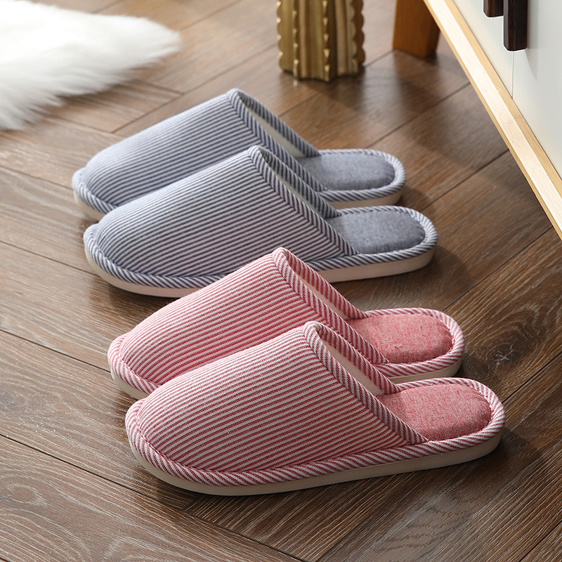 Cotton Slippers with Thick Soles for Women, Autumn and Winter Indoor Warm Home Shoes, Couple Slippers, Men's Winter Shoes, Home Leisure Shoes