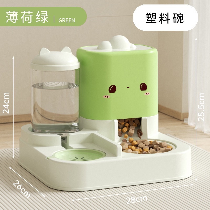 猫咪饮水机猫粮自动喂食器一体机喂水器猫喝水流动循环宠物饮水器|undefined