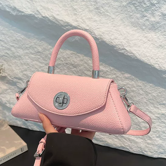 Handheld shoulder bag, small one-shoulder purse with strap, high-quality style, multiple colors