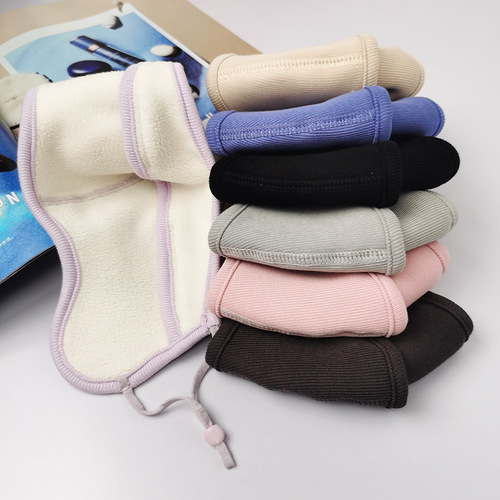 Warm, velvet and thickened women's eye protection, sun protection, breathable cycling cold protection mask, autumn windproof