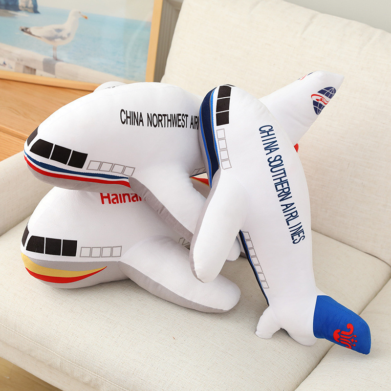 Simulación de dibujos animados de aviones de China Airlines almohada modelo de avión juguetes de peluche para niños muñecas de regalo