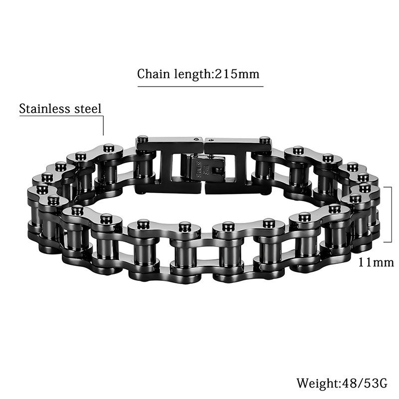Amazon Stainless Steel Men's Motorcycle Bracelet Personalized Motorcycle Chain Bracelet European and American Punk Motorcycle Bracelet