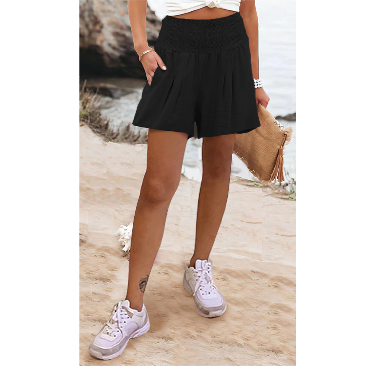 Casual Pants Pants Type Women's Daily Fashion Solid Color Shorts Patchwork Casual Pants