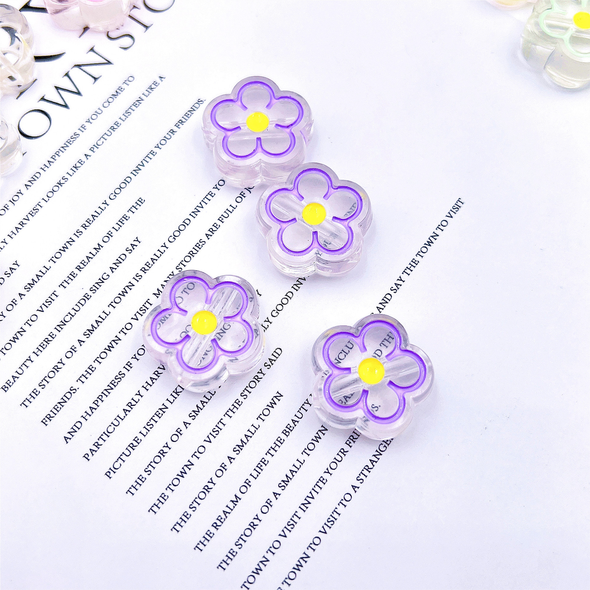1 Piece Arylic Flower Beads display picture 5