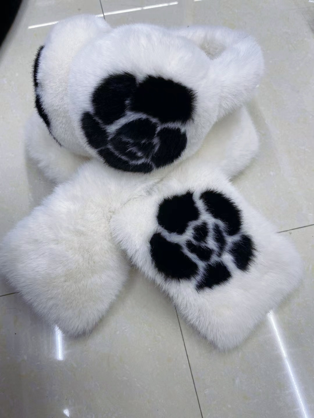 Juego de Bufanda y Orejeras Térmicas de Peluche para Invierno