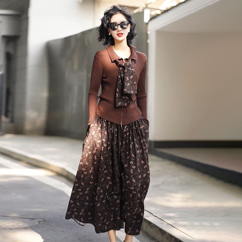 2026 Spring Vintage Turn-Down Collar Knitted Long Sleeve Top, Elegant Base Shirt, Can Be Worn Outside, Wool Blend, Artistic Retro 2026 Spring Vintage Turn-Down Collar Knitted Long Sleeve Top, Elegant Base Shirt, Can Be Worn Outside, Wool Blend, Artistic Retro