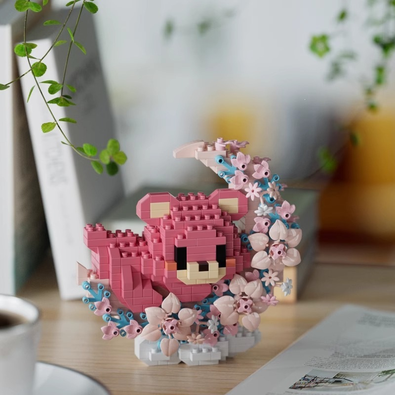Chao Le Chuang 7345 - 7348 flores interestelares arco iris ramo de flores ensamblaje bloques de construcción juguetes para niños niñas rompecabezas adornos
