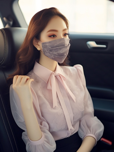 Fuchsia spring lace shirt with bow