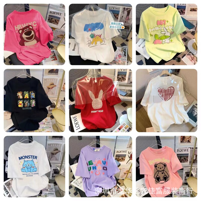 夏の新型婦人服t十三行女性式半袖アンドロメダ森系百合ゆるい工場直販ソース|undefined