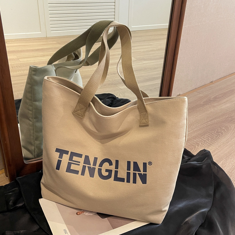 Casual lienzo clase de viaje bolsa de mujer gran capacidad 2025 nuevo verano versátil bolsa de hombro popular este año image 9