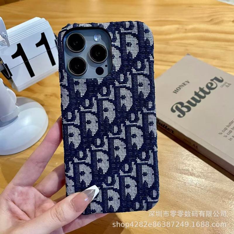 ヨーロッパとアメリカのトレンディなブランド iPhone16 携帯電話ケース ハーフパック 15promax 生地刺繍 13 Apple 13MINI に適しています。|undefined