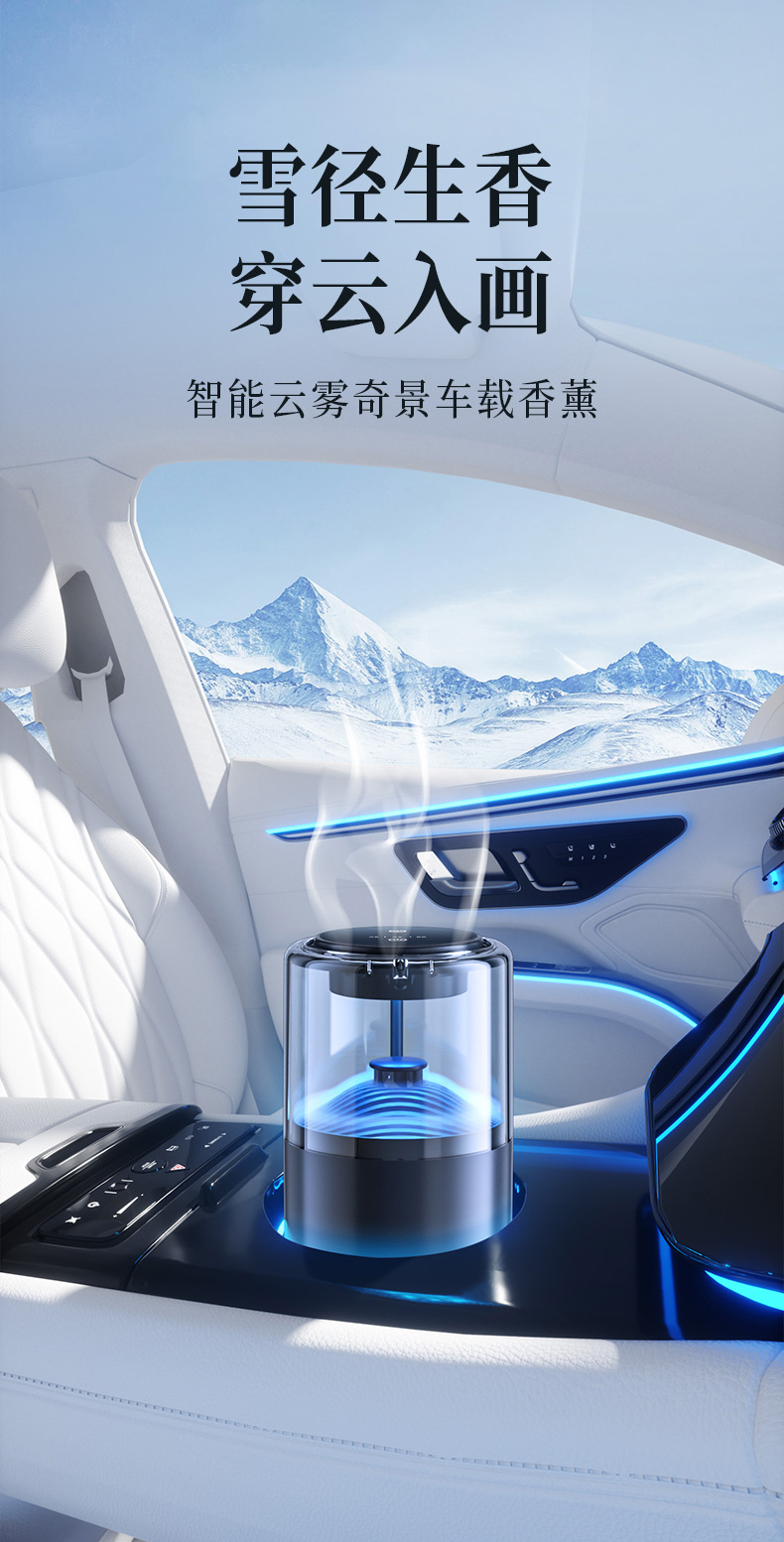 [Oem Customization] Smart Car Fragrance Diffuser Automatic Spray Car Perfume In-Car Fragrance Atomizer