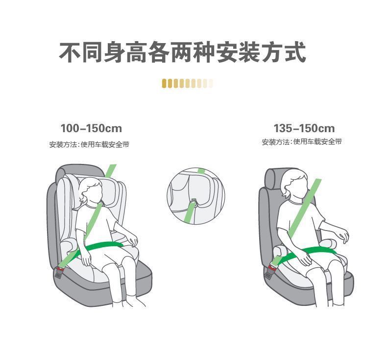3 Years Old - 12 Years Old Ecer129 Certified Kids Safety Seat Car Baby Car Simple Portable Foldableable