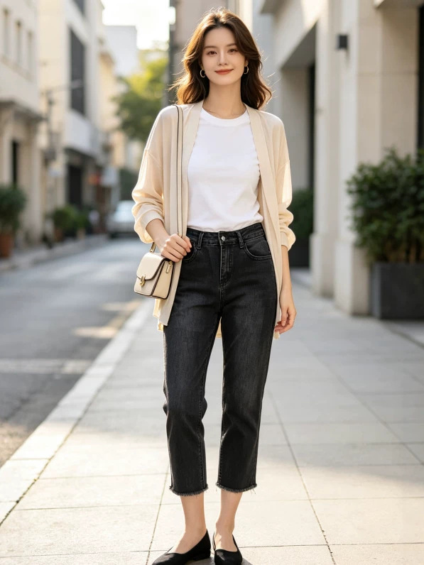 Jeans Capri para Mujer de Mezclilla Elástica con Cintura Alta image 5