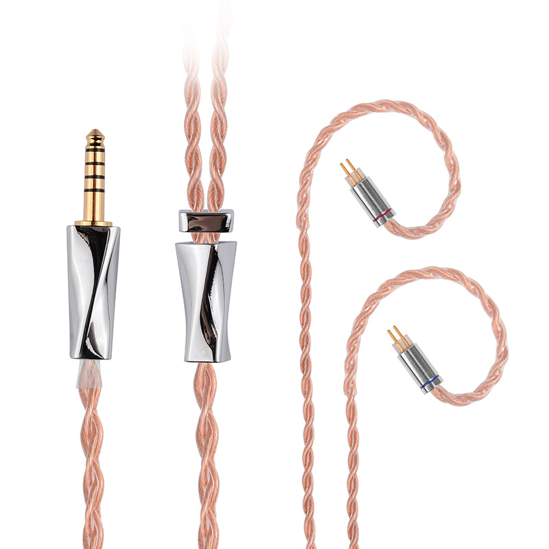 Headset replacement oxygen-free copper 2pin in-ear earphone cable monitor HIFI upgrade line 0.78mm plug-in earphone cable