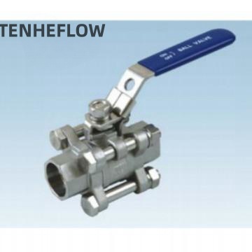 TENHEFLOW三片式螺纹球插焊内丝扣水管阀门开关B303 1/4