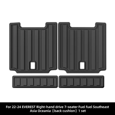 Trunk Mat: Environmentally Friendly Trunk Mat Rear - 22-24-ford-everest-right-hand-drive-seat-back-cushion-seven-seatsfuelsoutheast-asiaoceania-black
