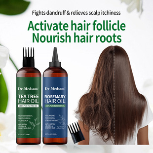 Rosemary Hair Care Essential Oil Cross-Border Castor Oil Nourishing Scalp Anti-frizz Hair Growth Liquid Rosemary Oil