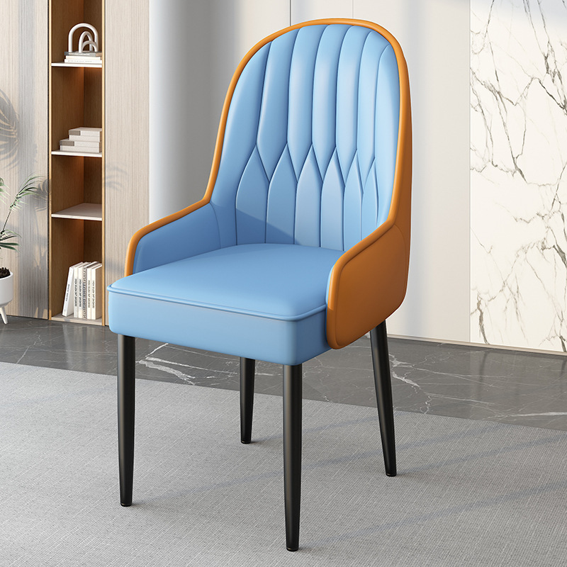 Silla de comedor ligera silla de respaldo de lujo silla de balcón casual simple silla de manicuría de alta calidad silla de alquiler taburete grueso