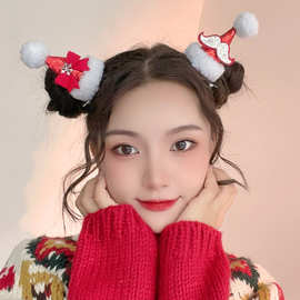 圣诞发夹圣诞节头饰新款儿童成人饰品鹿角发卡节日装饰夹子发饰