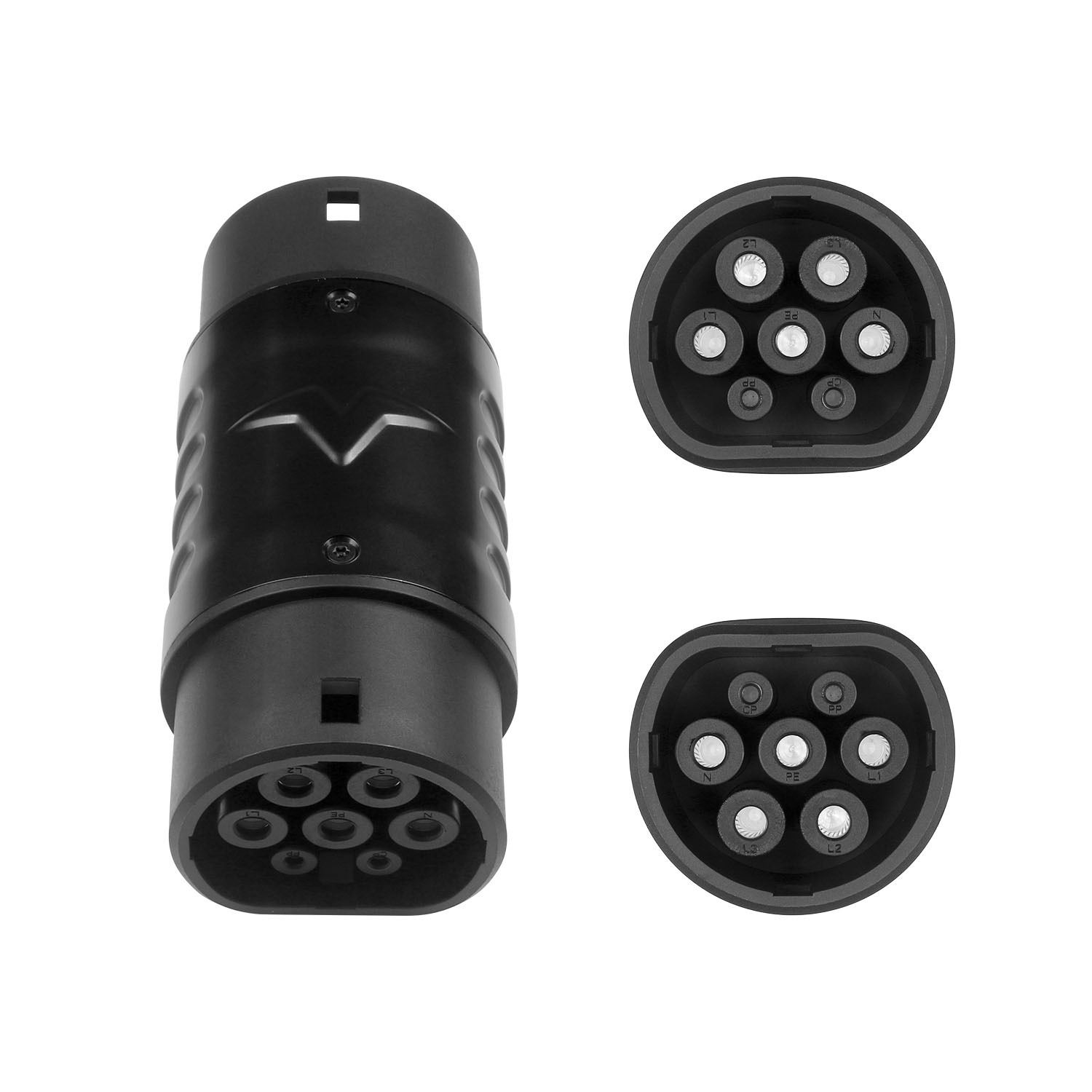 单三相新能源汽车充电枪适配器GBT转欧标Type2转换器插座IP55防护