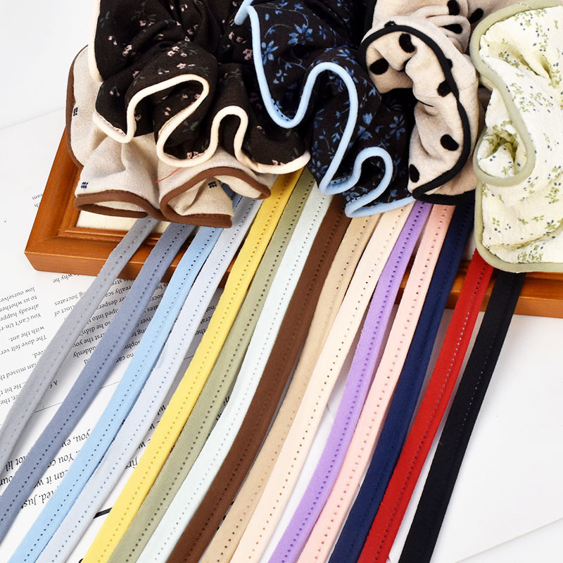 1cm Wide Satin Cotton Bud Strips, Handmade DIY Intestine Ring Jewelry Materials, Sewing Accessories